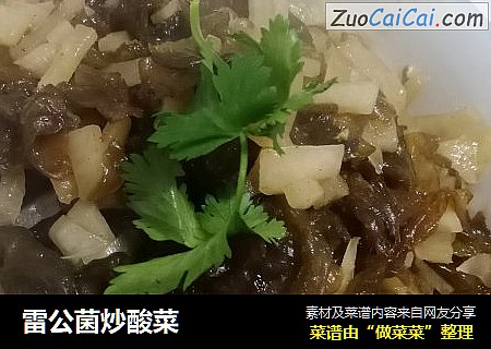 雷公菌炒酸菜