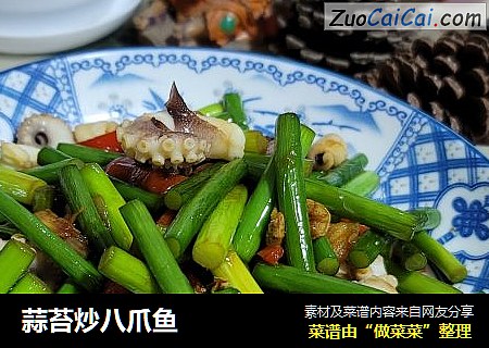 蒜苔炒八爪鱼