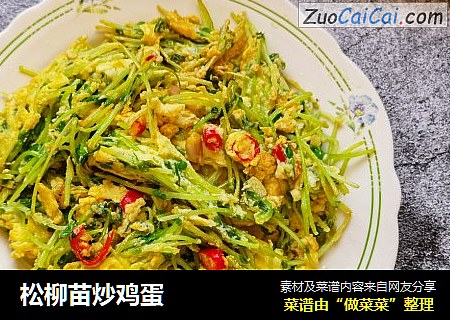 松柳苗炒鸡蛋