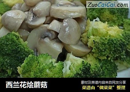 西兰花烩蘑菇