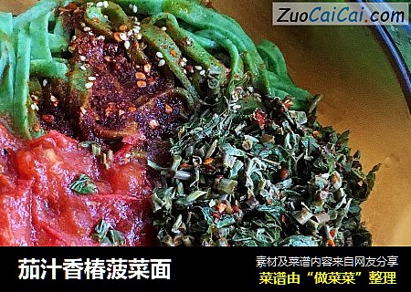 茄汁香椿菠菜面