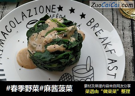 #春季野菜#麻酱菠菜