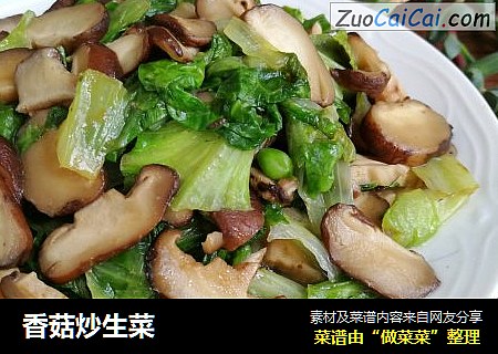 香菇炒生菜