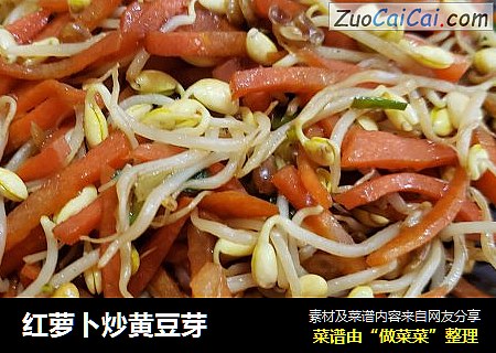 红萝卜炒黄豆芽