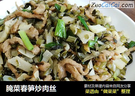 腌菜春笋炒肉丝