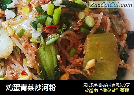 鸡蛋青菜炒河粉