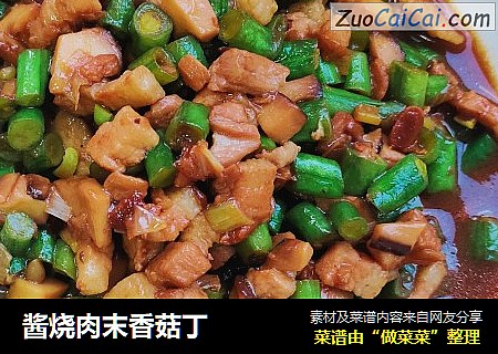 酱烧肉末香菇丁