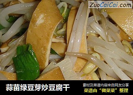 蒜苗绿豆芽炒豆腐干
