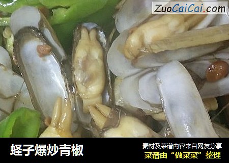 蛏子爆炒青椒
