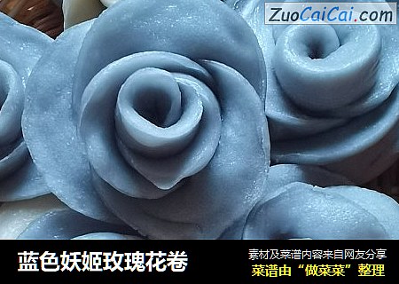 蓝色妖姬玫瑰花卷
