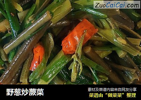 野葱炒蕨菜