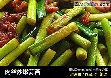 肉丝炒嫩蒜苔