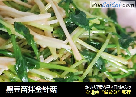 黑豆苗拌金针菇