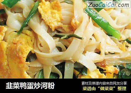 韭菜鸭蛋炒河粉