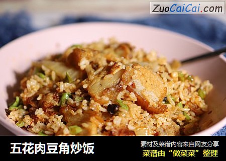五花肉豆角炒饭