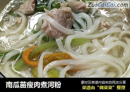 南瓜苗瘦肉煮河粉