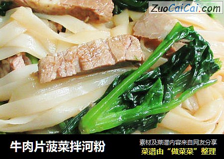 牛肉片菠菜拌河粉
