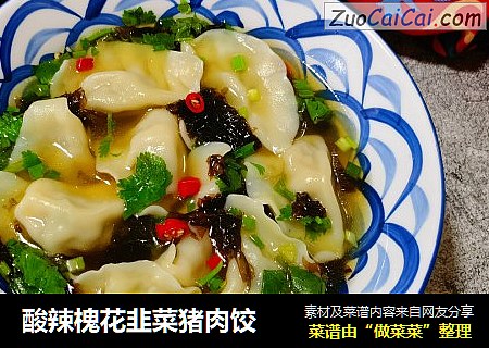 酸辣槐花韭菜猪肉饺
