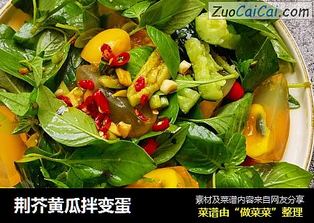 荆芥黄瓜拌变蛋