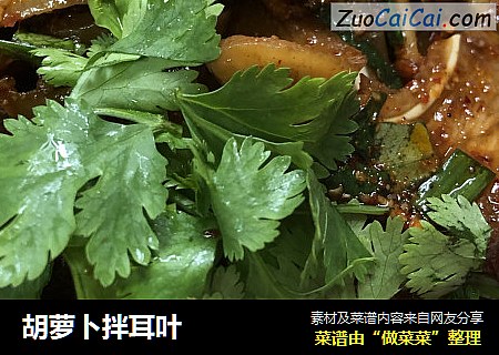胡萝卜拌耳叶