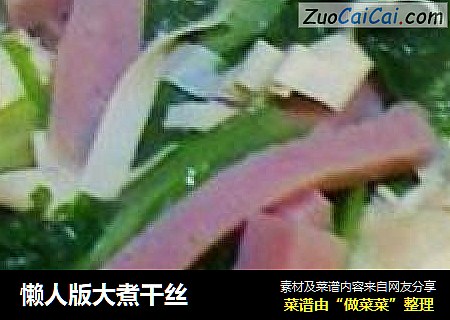 懒人版大煮干丝