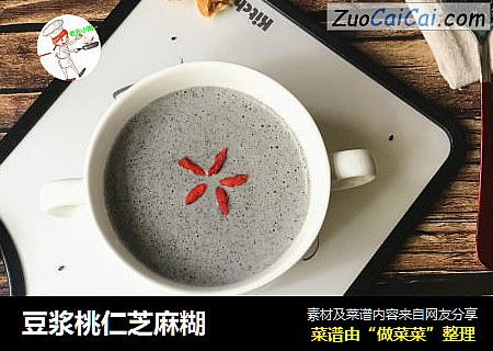 豆浆桃仁芝麻糊