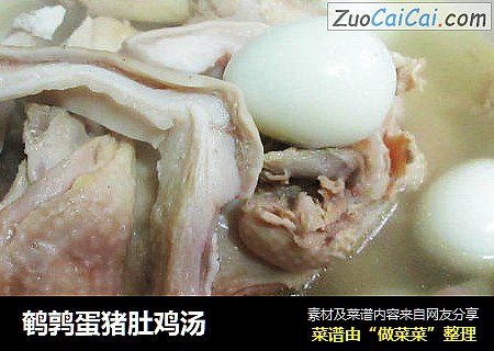 鹌鹑蛋猪肚鸡汤