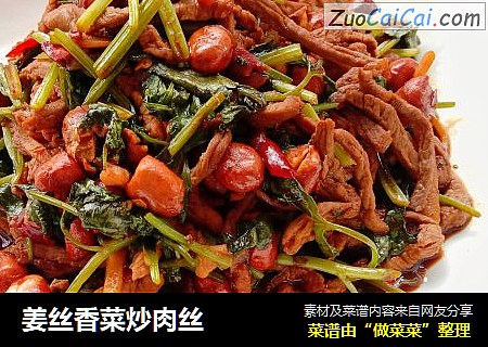 姜丝香菜炒肉丝