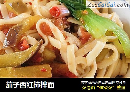 茄子西红柿拌面