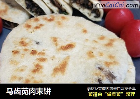 马齿苋肉末饼