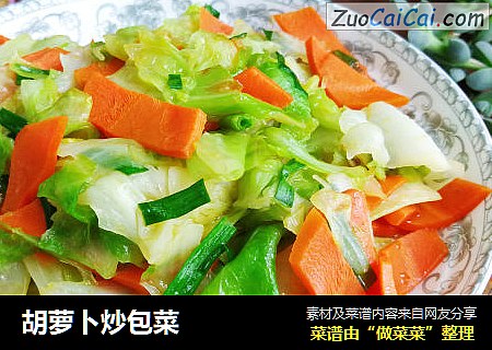 胡萝卜炒包菜