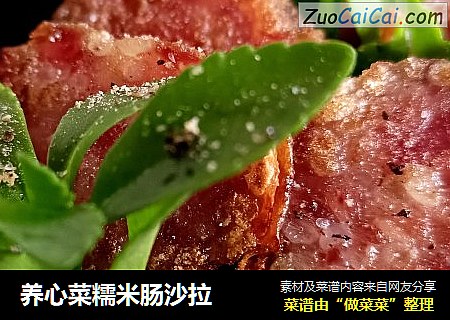 养心菜糯米肠沙拉