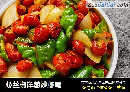 螺丝椒洋葱炒虾尾