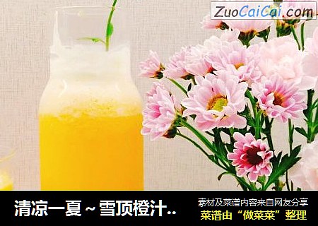 清凉一夏～雪顶橙汁气泡水，简单好喝