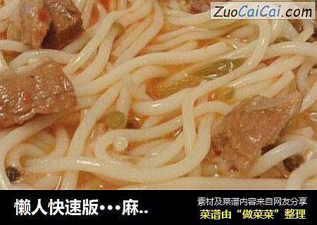 懒人快速版···麻辣牛肉米线