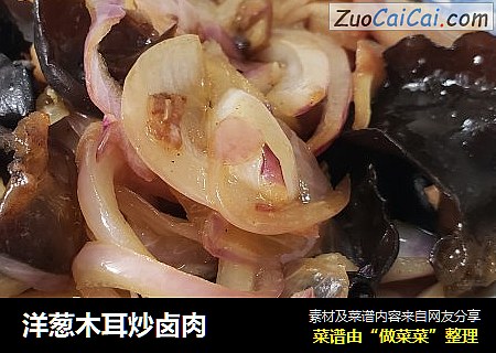 洋葱木耳炒卤肉