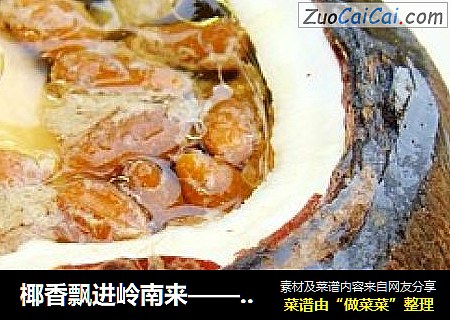 椰香飘进岭南来——原只椰子炖竹丝鸡