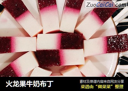 火龙果牛奶布丁