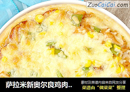 萨拉米新奥尔良鸡肉双拼披萨