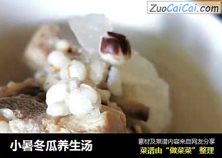 小暑冬瓜养生汤
