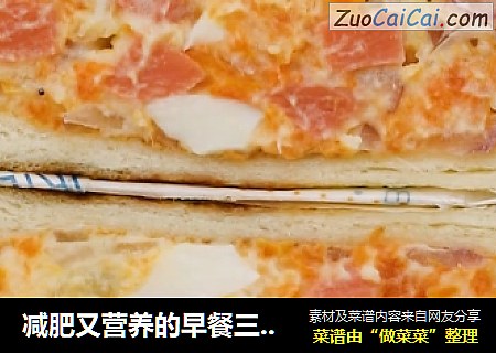 减肥又营养的早餐三明治早餐便当