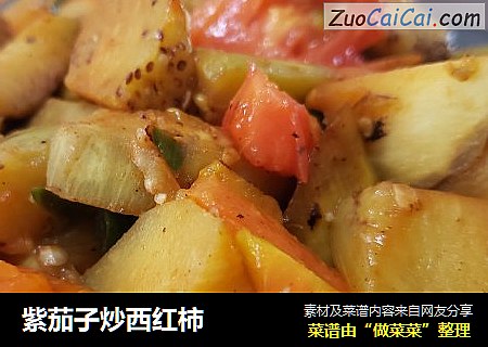 紫茄子炒西红柿