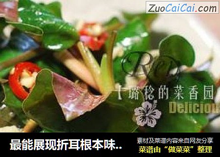最能展现折耳根本味的“小清新”吃法 ——【凉拌折耳根】