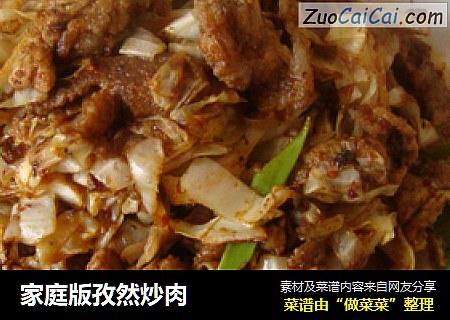 家庭版孜然炒肉