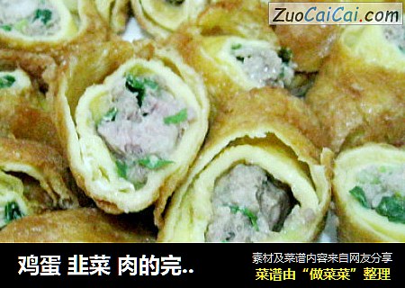 鸡蛋 韭菜 肉的完美结合-香酥肉菜蛋卷