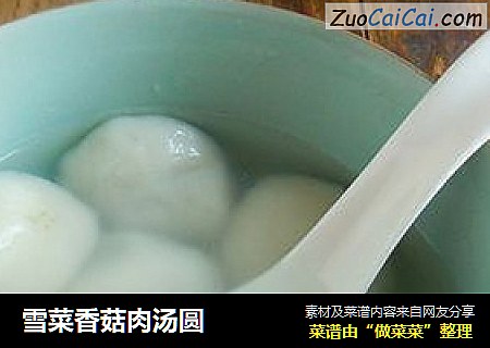 雪菜香菇肉汤圆