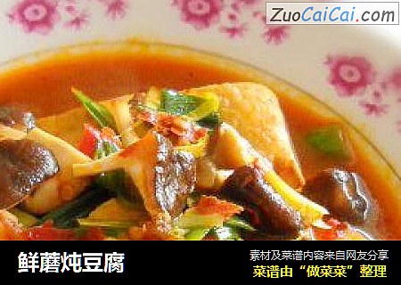 鲜蘑炖豆腐