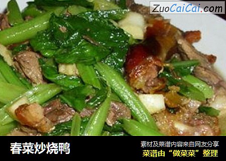 春菜炒烧鸭