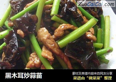 黑木耳炒蒜苗