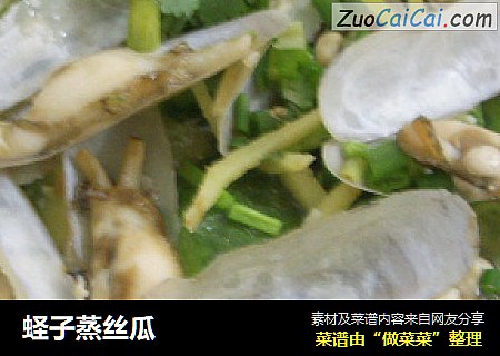 蛏子蒸丝瓜